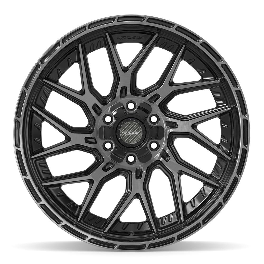 4PLAY 4PL28 22x10 6x135 + 6x139.7 -18et Gloss Black Brushed with Tinted Clear Wheel - View 2