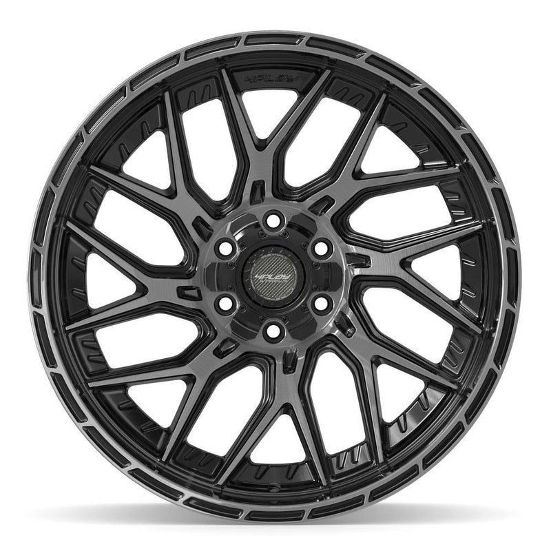 4PLAY 4PL28 22x10 6x135 + 6x139.7 -18et Gloss Black Brushed with Tinted Clear Wheel - View 2