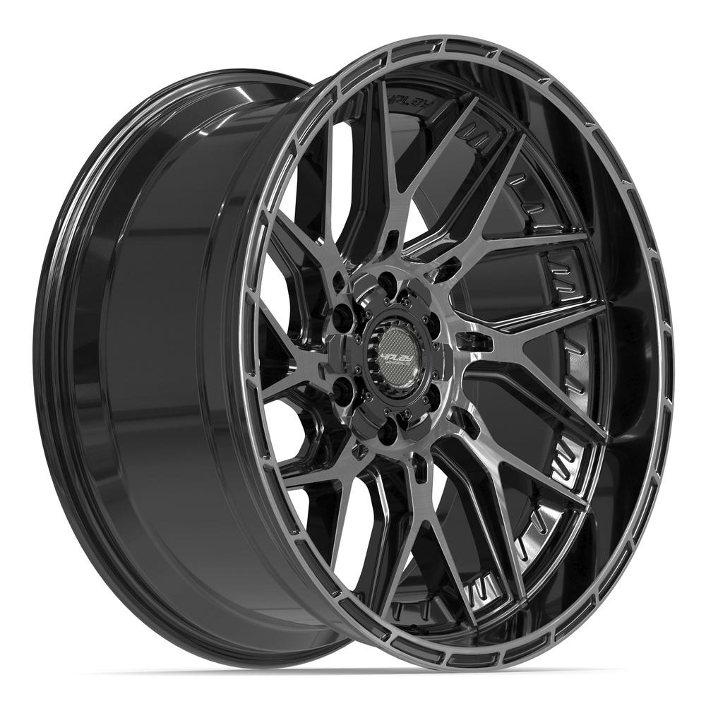 4PLAY 4PL28 22x10 6x135 + 6x139.7 -18et Gloss Black Brushed with Tinted Clear Wheel - View 3