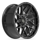 4PLAY 4PL28 22x10 6x135 + 6x139.7 -18et Gloss Black Brushed with Tinted Clear Wheel - View 3