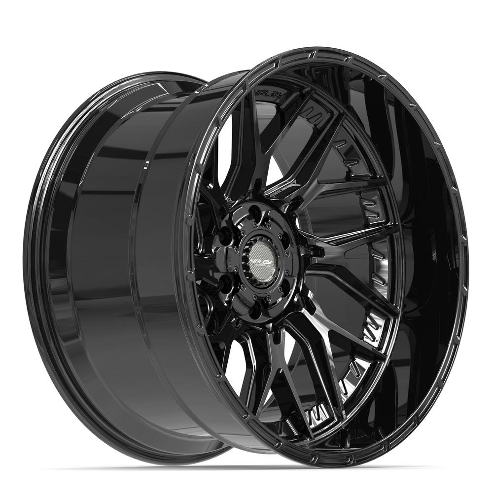 4PLAY 4PL28 22x12 6x135 + 6x139.7 -44et Gloss Black Wheel - View 3