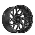 4PLAY 4PL28 22x12 6x135 + 6x139.7 -44et Gloss Black Brushed with Tinted Clear Wheel