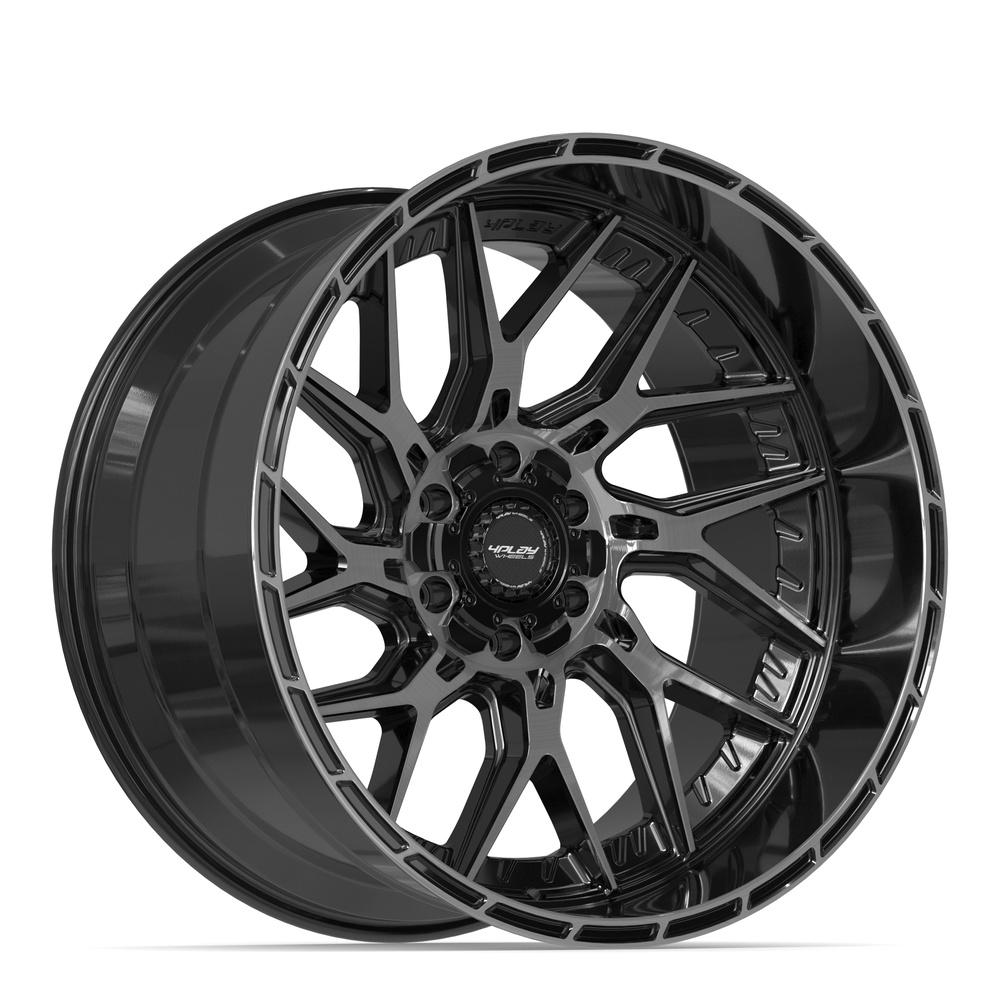 4PLAY 4PL28 22x12 6x135 + 6x139.7 -44et Gloss Black Brushed with Tinted Clear Wheel
