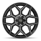 4PLAY 4P06 22x10 6x135 + 6x139.7 -18et Gloss Black Brushed with Tinted Clear Wheel - View 2
