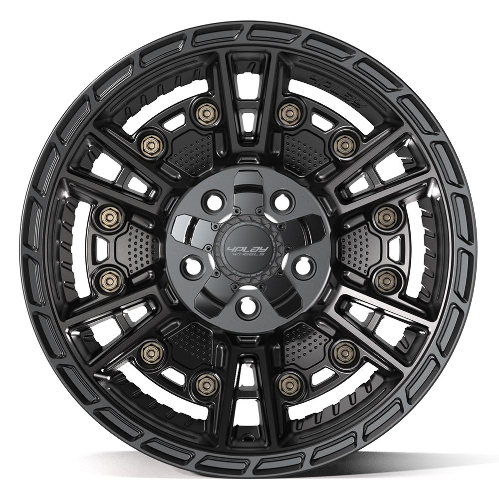 4PLAY 4PS01 17x9 5x127 + 5x139.7 -6et Satin Black Wheel - View 2