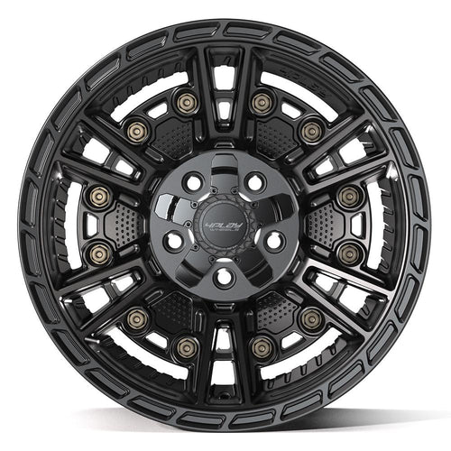 4PLAY 4PS01 17x9 5x127 + 5x139.7 -6et Satin Black Wheel - View 2