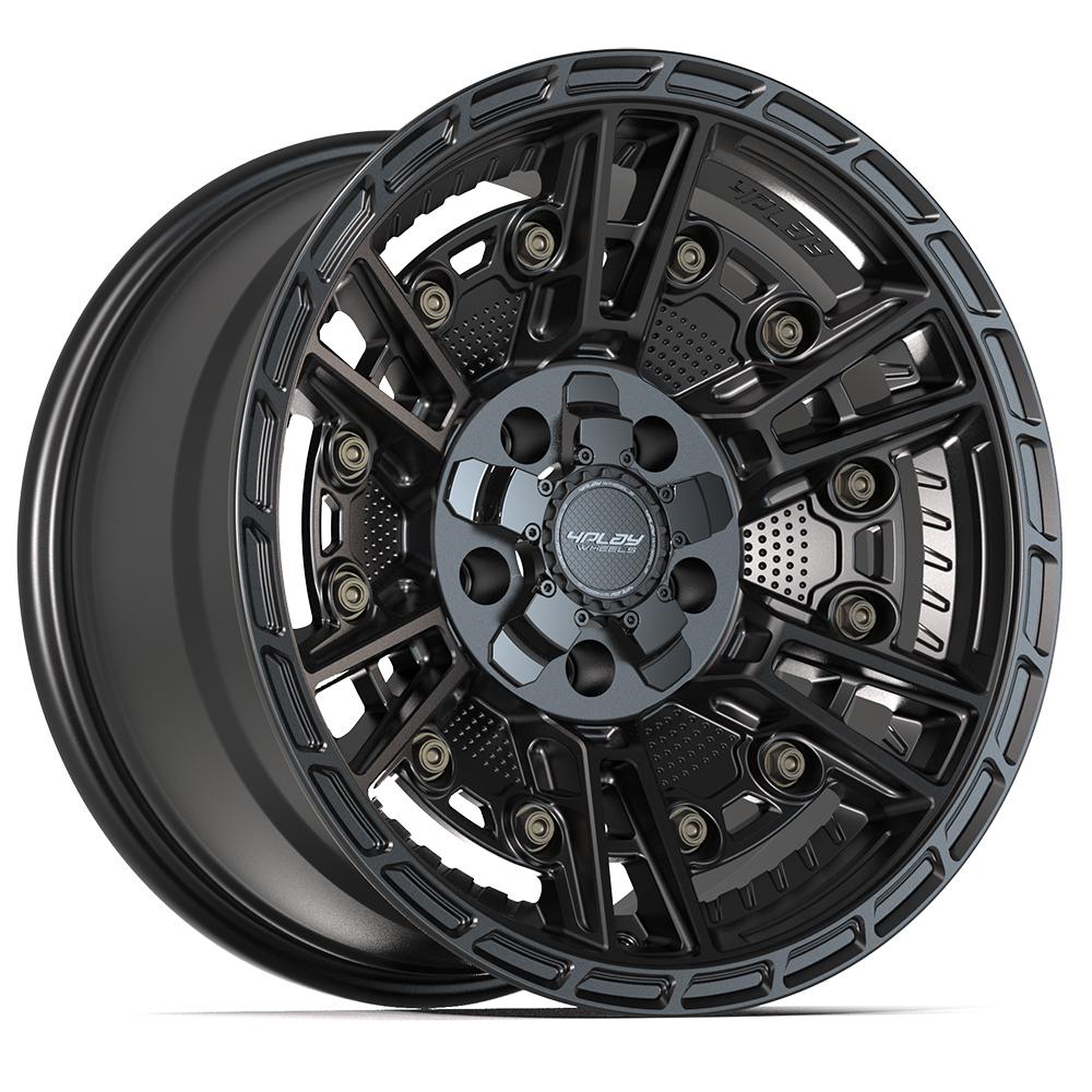 4PLAY 4PS01 17x9 5x127 + 5x139.7 -6et Satin Black Wheel