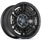4PLAY 4PS01 17x9 5x127 + 5x139.7 -6et Satin Black Wheel