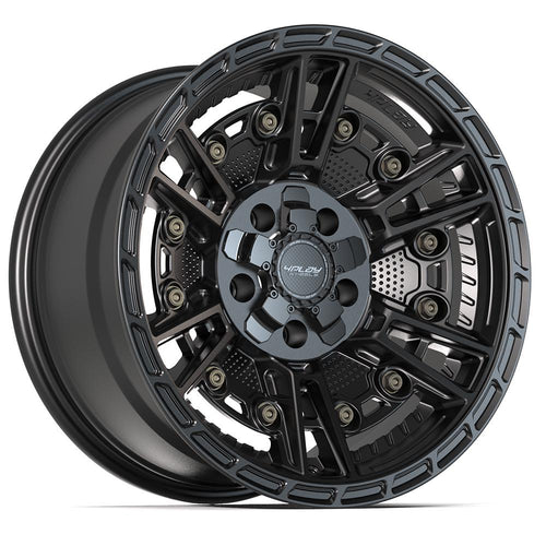 4PLAY 4PS01 17x9 5x127 + 5x139.7 -6et Satin Black Wheel