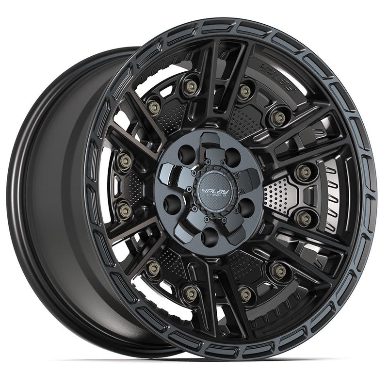 4PLAY 4PS01 17x9 5x127 + 5x139.7 -6et Satin Black Wheel