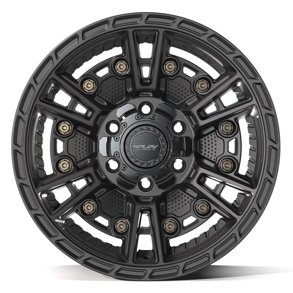 4PLAY 4PS01 17x9 6x135 + 6x139.7 -6et Satin Black Wheel - View 2