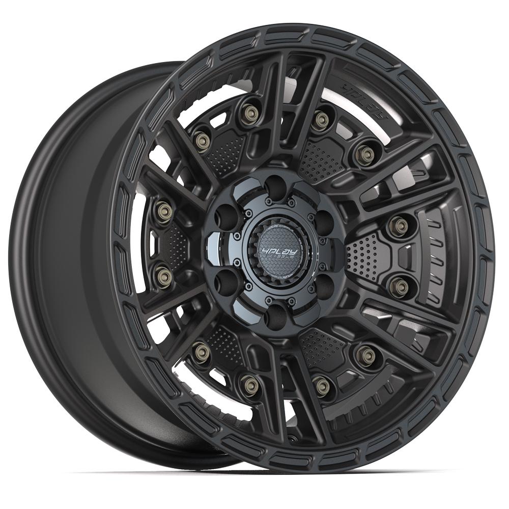 4PLAY 4PS01 17x9 6x135 + 6x139.7 -6et Satin Black Wheel