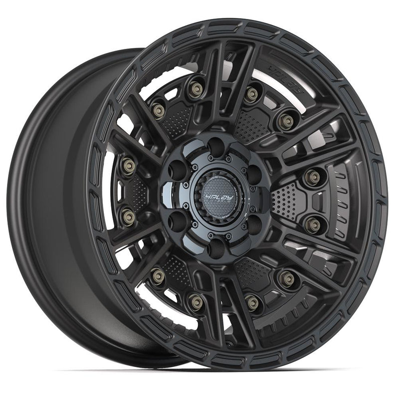 4PLAY 4PS01 17x9 6x135 + 6x139.7 -6et Satin Black Wheel