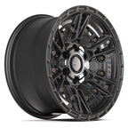 4PLAY 4PS01 17x9 6x135 + 6x139.7 -6et Satin Black Wheel - View 3
