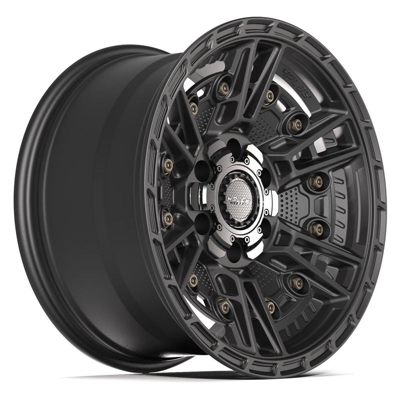 4PLAY 4PS01 17x9 6x135 + 6x139.7 -6et Satin Black Wheel - View 3