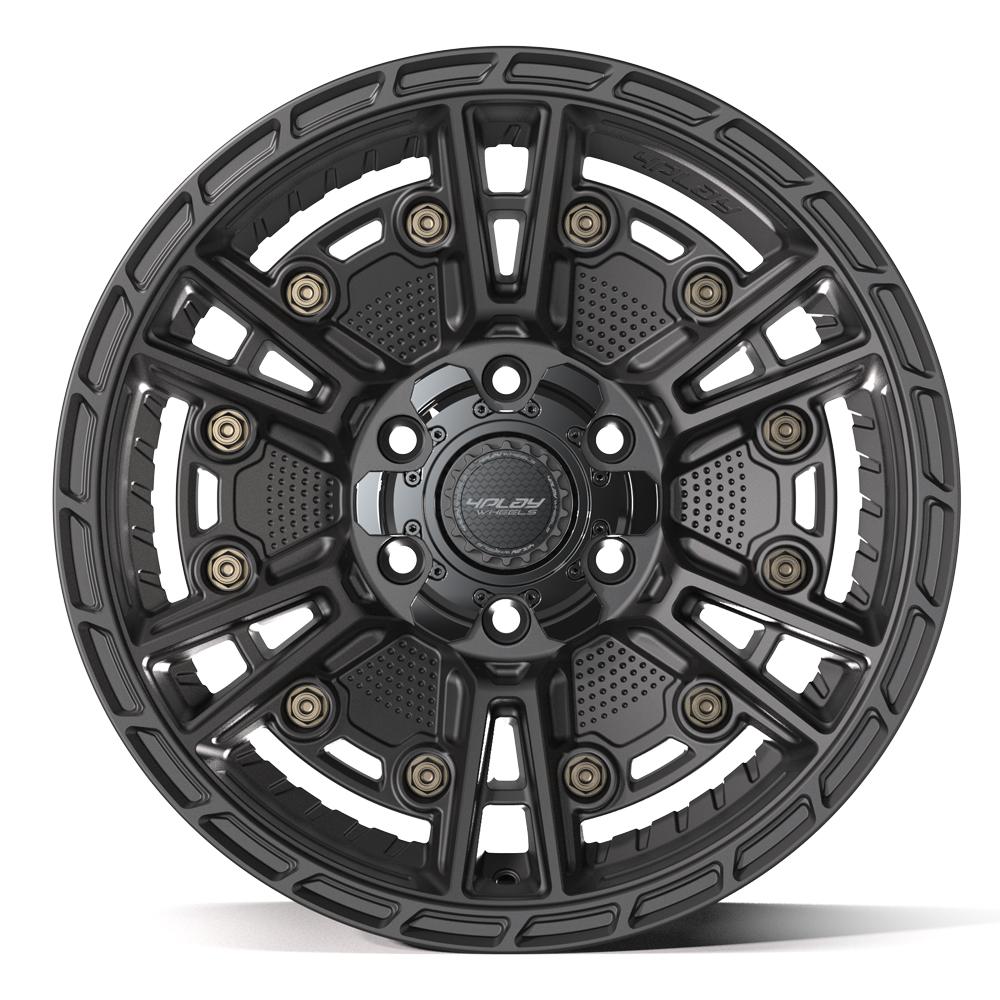 4PLAY 4PS01 18x9 6x135 + 6x139.7 -6et Satin Black Wheel - View 2