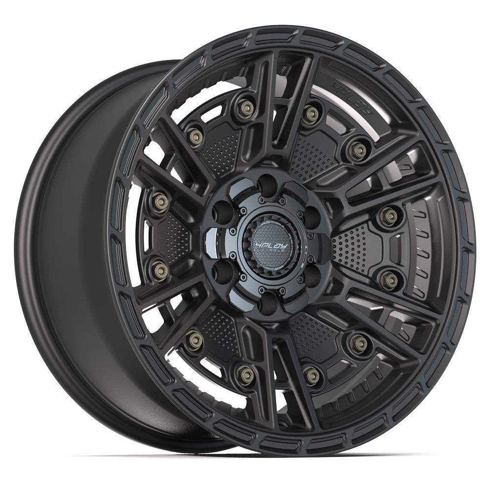 4PLAY 4PS01 18x9 6x135 + 6x139.7 -6et Satin Black Wheel