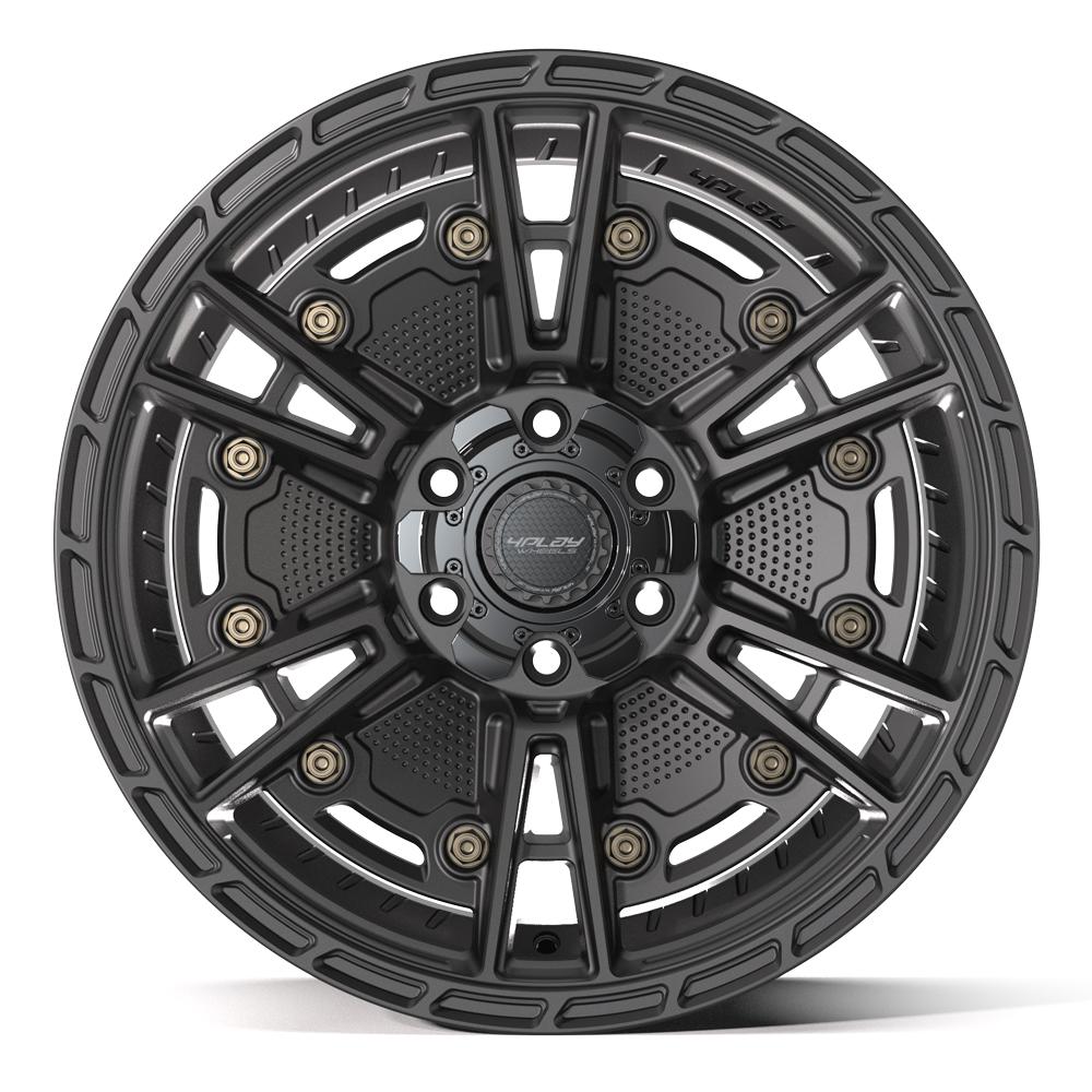 4PLAY 4PS01 20x9 6x135 + 6x139.7 -6et Satin Black Wheel - View 2