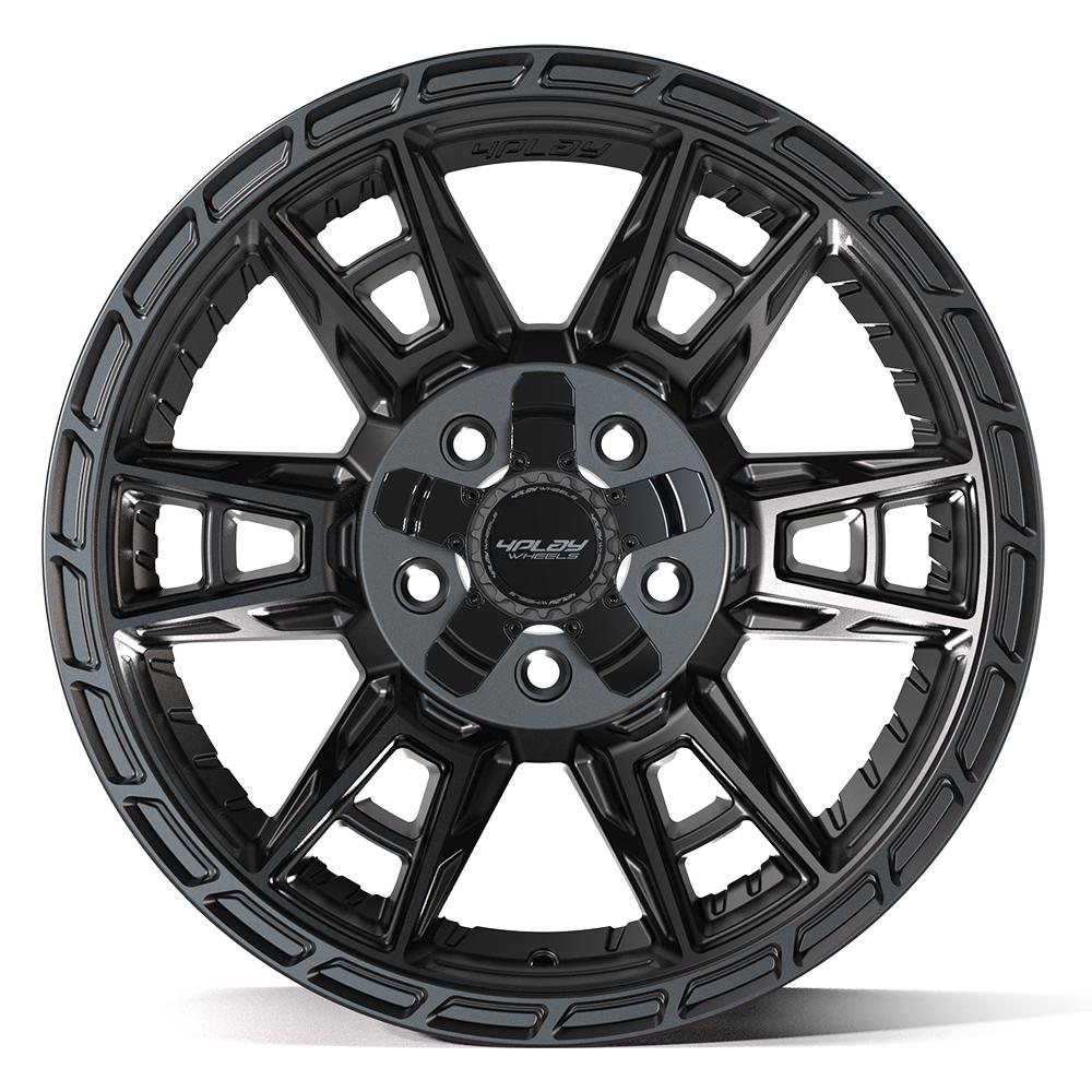 4PLAY 4PS20 17x9 5x127 + 5x139.7 -6et Satin Black Wheel - View 2