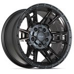 4PLAY 4PS20 17x9 5x127 + 5x139.7 -6et Satin Black Wheel