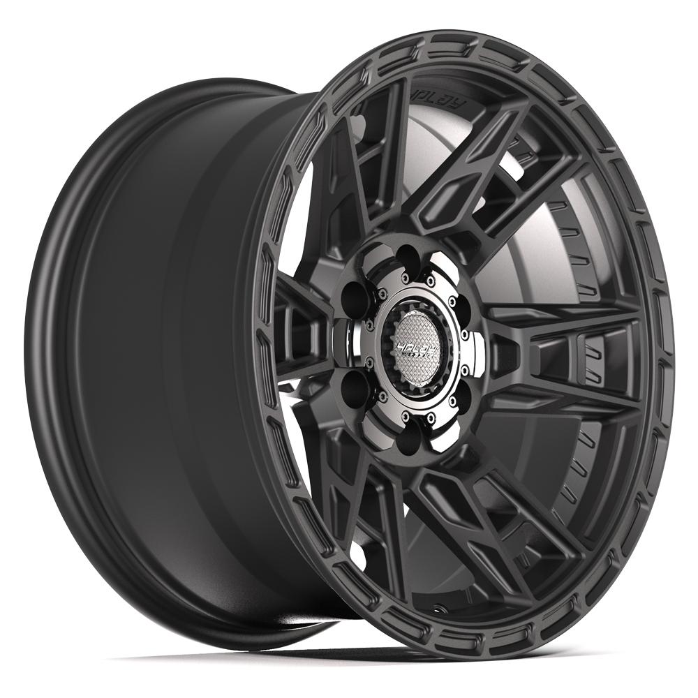 4PLAY 4PS20 17x9 6x135 + 6x139.7 -6et Satin Black Wheel - View 3