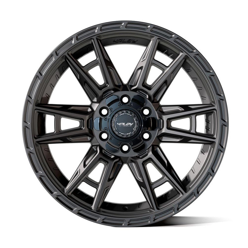 4PLAY 4PS20 18x8 5x108 + 5x110 38et Satin Black Wheel - View 2