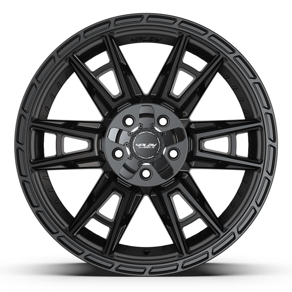 4PLAY 4PS20 20x9 5x127 + 5x139.7 -6et Satin Black Wheel - View 2