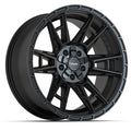 4PLAY 4PS20 20x9 5x127 + 5x139.7 -6et Satin Black Wheel