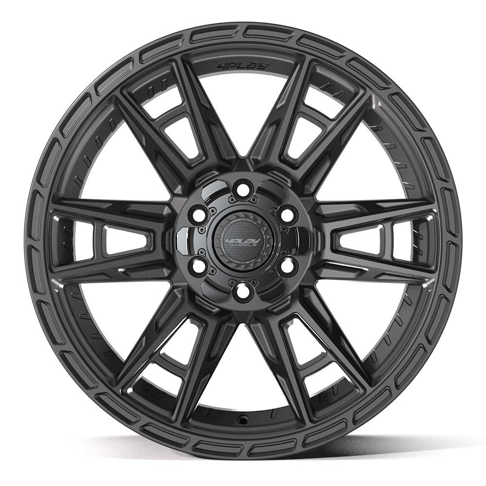 4PLAY 4PS20 20x9 6x135 + 6x139.7 -6et Satin Black Wheel - View 2