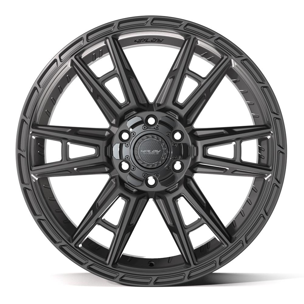 4PLAY 4PS20 22x10 6x135 + 6x139.7 24et Satin Black Wheel - View 2