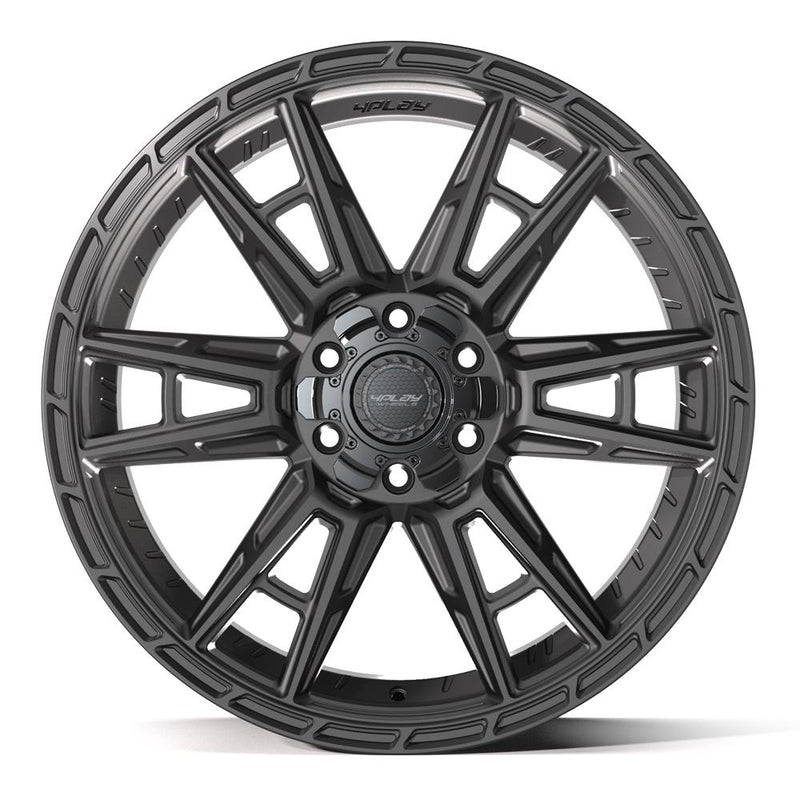 4PLAY 4PS20 22x10 6x135 + 6x139.7 24et Satin Black Wheel - View 2