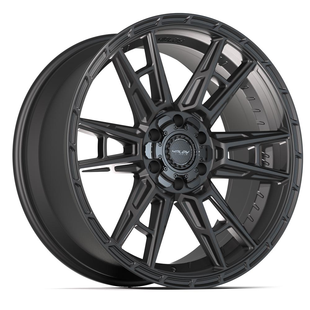 4PLAY 4PS20 22x10 6x135 + 6x139.7 24et Satin Black Wheel