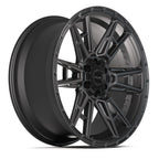 4PLAY 4PS20 22x10 6x135 + 6x139.7 24et Satin Black Wheel - View 3
