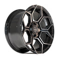 4PLAY 4PS26 18x8 5x108 + 5x110 38et Gloss Black Brushed with Tinted Clear Wheel