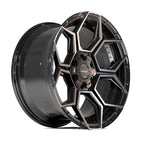4PLAY 4PS26 18x8 5x112 + 5x114.3 38et Gloss Black Brushed with Tinted Clear Wheel