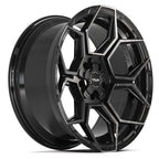 4PLAY 4PS26 20x9 5x127 + 5x139.7 -6et Gloss Black Brushed with Tinted Clear Wheel - View 3