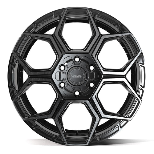 4PLAY 4PS26 20x9 6x135 + 6x139.7 18et Gloss Black Brushed with Tinted Clear Wheel - View 2