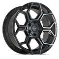 4PLAY 4PS26 20x9 6x135 + 6x139.7 18et Gloss Black Brushed with Tinted Clear Wheel