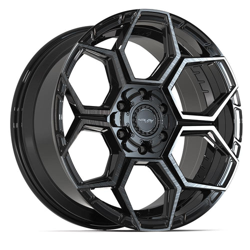 4PLAY 4PS26 20x9 6x135 + 6x139.7 18et Gloss Black Brushed with Tinted Clear Wheel