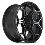 4PLAY 4PS26 20x9 6x135 + 6x139.7 18et Gloss Black Brushed with Tinted Clear Wheel - View 3
