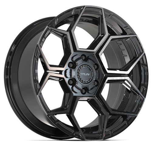 4PLAY 4PS26 20x9 6x135 + 6x139.7 -6et Gloss Black Brushed with Tinted Clear Wheel
