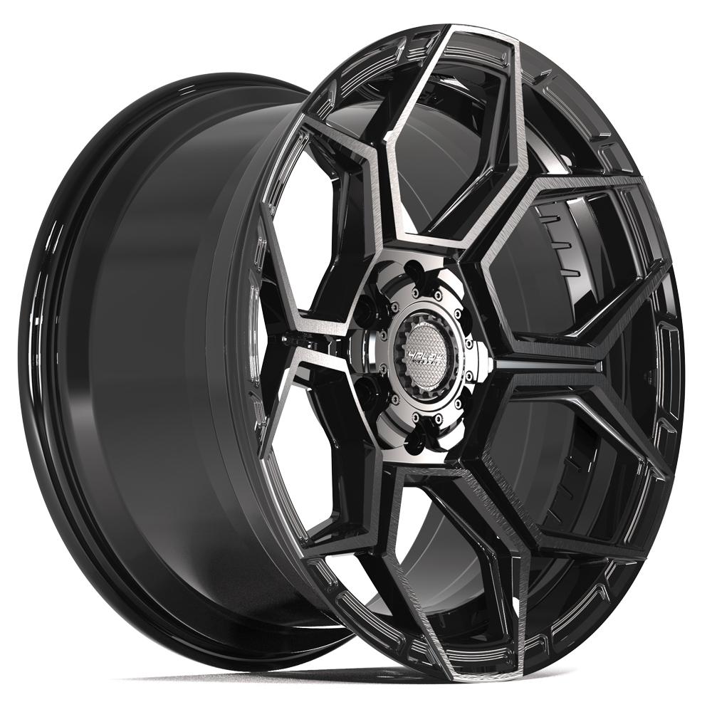 4PLAY 4PS26 20x9 6x135 + 6x139.7 -6et Gloss Black Brushed with Tinted Clear Wheel - View 3