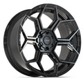 4PLAY 4PS26 22x10 6x135 + 6x139.7 0et Gloss Black Brushed with Tinted Clear Wheel