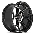4PLAY 4PS26 22x10 6x135 + 6x139.7 0et Gloss Black Brushed with Tinted Clear Wheel - View 3