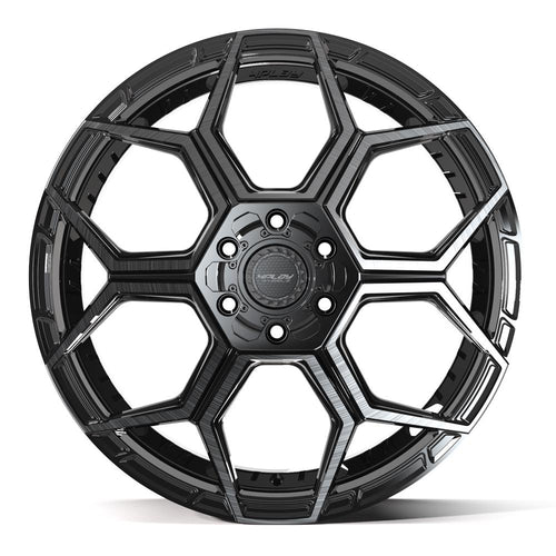 4PLAY 4PS26 22x10 6x135 + 6x139.7 24et Gloss Black Brushed with Tinted Clear Wheel - View 2