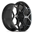 4PLAY 4PS26 22x10 6x135 + 6x139.7 24et Gloss Black Brushed with Tinted Clear Wheel - View 3