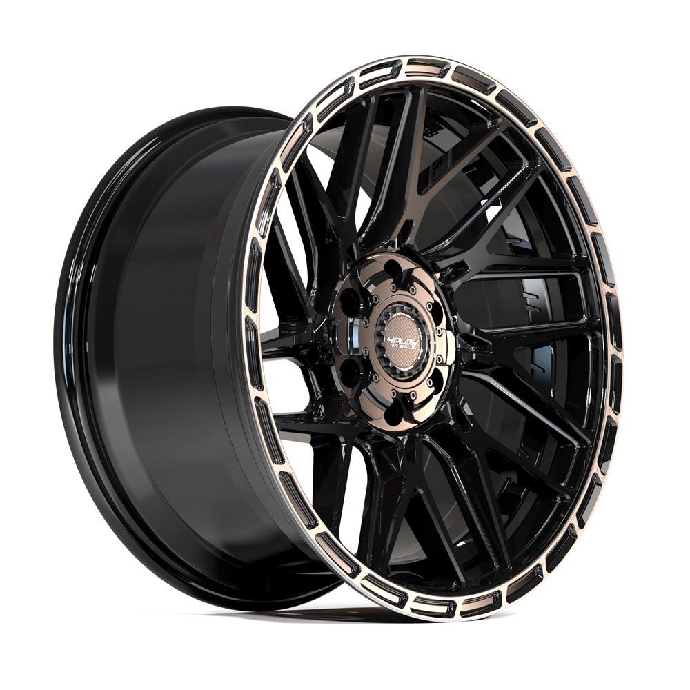 4PLAY 4PS28 18x8 5x108 + 5x110 38et Gloss Black Brushed with Tinted Clear Wheel