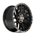 4PLAY 4PS28 18x8 5x108 + 5x110 38et Gloss Black Brushed with Tinted Clear Wheel