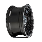 4PLAY 4PS28 18x8 5x108 + 5x110 38et Gloss Black Brushed with Tinted Clear Wheel - View 3