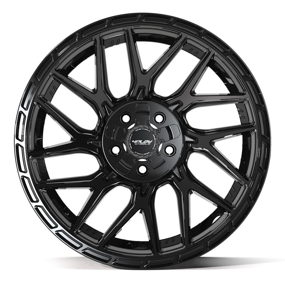 4PLAY 4PS28 20x9 5x127 + 5x139.7 -6et Gloss Black Brushed with Tinted Clear Wheel - View 2